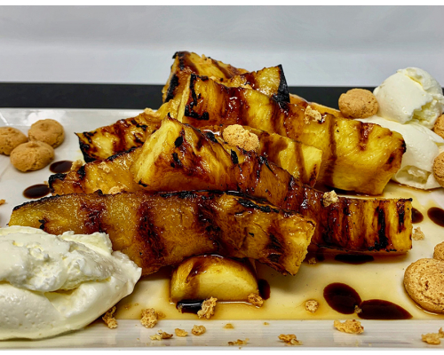 Grilled Pineapple with Balsamic Glaze